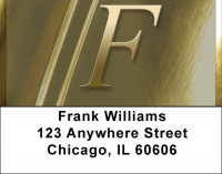 Solid Gold Monograms - F Address Labels | LBQBL-91
