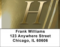 Solid Gold Monograms - H Address Labels