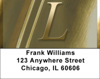 Solid Gold Monograms - L Address Labels | LBQBL-97