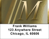 Solid Gold Monograms - M Address Labels | LBQBL-98