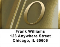 Solid Gold Monograms - O Address Labels | LBQBM-01