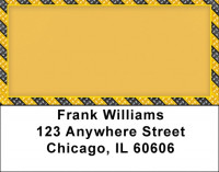 Colorful Diamondplate Address Labels | LBQBN-08