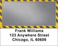 Colorful Diamondplate Address Labels | LBQBN-08