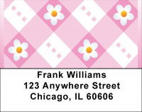 Daisies On Gingham Address Labels
