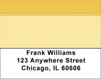 Yellow Gingham Address Labels | LBQBN-22