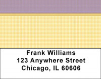 Yellow Gingham Address Labels | LBQBN-22