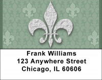 Metal Fleur de lis Address Labels | LBQBN-25