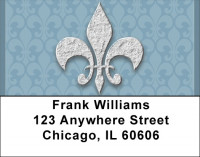 Metal Fleur de lis Address Labels | LBQBN-25