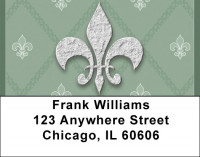 Metal Fleur de lis Address Labels | LBQBN-25