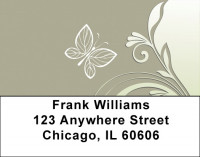 Raised Floral Abstracts Address Labels | LBQBN-32