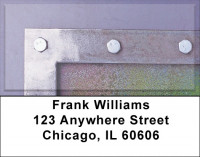 Abstract In Metals Address Labels | LBQBN-59