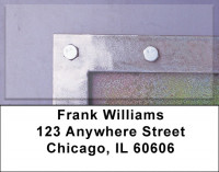 Abstract In Metals Address Labels | LBQBN-59