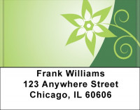 Floral And Stripes Address Labels | LBQBO-13