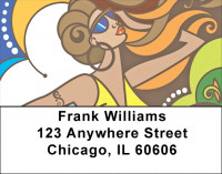Colorful Couple Address Labels