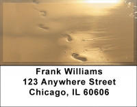 Footprints In The Golden Sand Address Labels | LBQBO-86