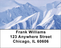 Snowy Mountain Tops Address Labels