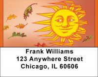 Leaves Blowing In The Wind Address Labels