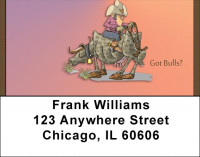Bull Riding Tough Address Labels | LBQBQ-43