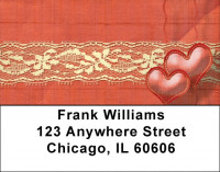 Antique Lace And Hearts Address Labels