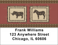 African Safari On Parade Address Labels | LBQBR-03