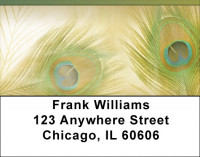 Dreamy Peacock Feathers  Address Labels | LBQBR-09