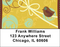 Birds And Swirls Address Labels | LBQBR-32