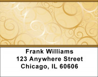 Golden Swirls Address Labels | LBQBR-61