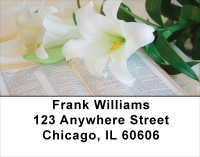 Lily Boquet On Holy Bible Address Labels