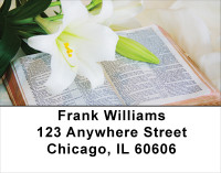 Lily Boquet On Holy Bible Address Labels | LBREL-11