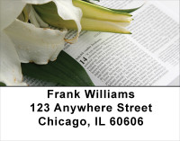 Lily Boquet On Holy Bible Address Labels | LBREL-11