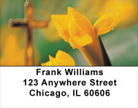 Crosses - Golden Crosses Address Labels | LBREL-17