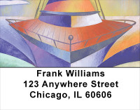 Artistic Look At Sailing Address Labels | LBSAI-18