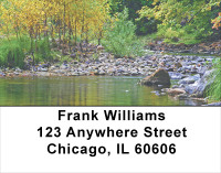 Mountain Brook In Fall Address Labels | LBSCE-44