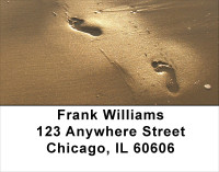 Footprints In The Sand Address Labels | LBSCE-55