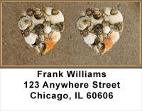 Seashells - Seashell Hearts Address Labels | LBSCE-60