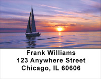 Sailboats At Sunrise Address Labels | LBSCE-73
