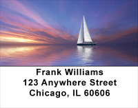 Sailboats At Sunrise Address Labels | LBSCE-73