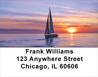 Sailboats At Sunrise Address Labels | LBSCE-73