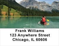 Mountain Lakes On Kayak Address Labels | LBSCE-76