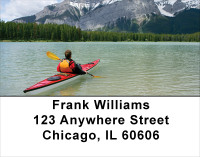 Mountain Lakes On Kayak Address Labels | LBSCE-76