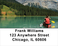 Mountain Lakes On Kayak Address Labels | LBSCE-76
