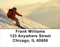 Skiing On A Golden Mountain Address Labels