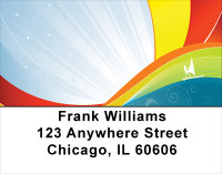Windsurfing Abstract Address Labels | LBSPO-60