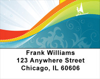 Windsurfing Abstract Address Labels | LBSPO-60