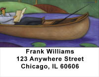 Lazy Day Fishing Address Labels | LBSPO-64