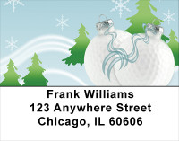 Golf Christmas Ornaments Address Labels | LBSPO-69
