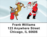 Santa's Slackin' Address Labels | LBSPO-72