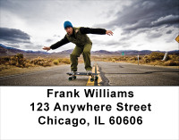 Highway On Skateboard Address Labels | LBSPO-76