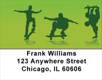 Skateboards Going Green Address Labels | LBSPO-80