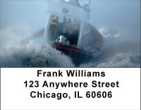 Coast Guard During Storm Address Labels | LBTRA-25